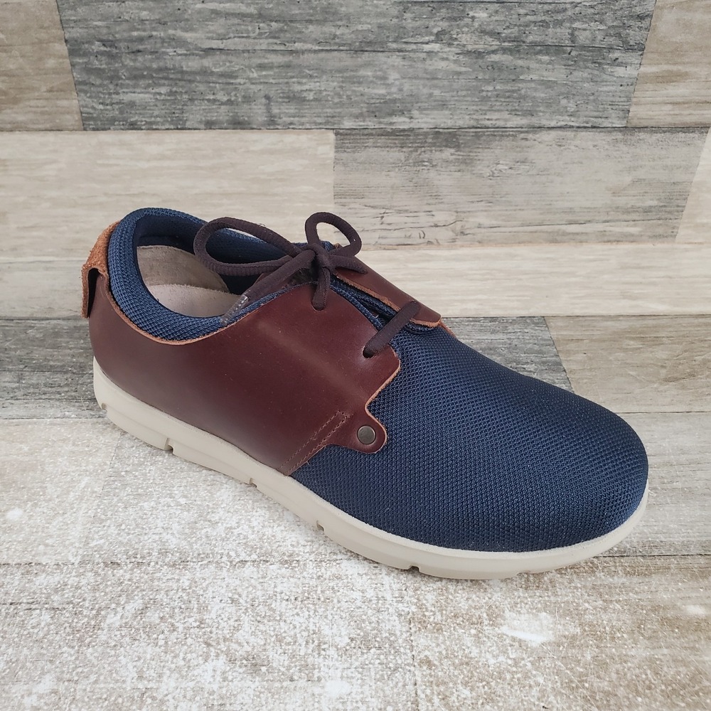 Birkenstock Minot Womens Shoes Sz 7 Casual Blue Brown Leather Lace Up Sneakers